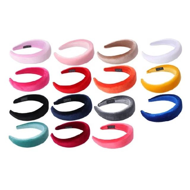 Wholesale Custom New Fashion Soft Casual Headwear Women Velvet Thick Sponge Hair Accessories Headbands