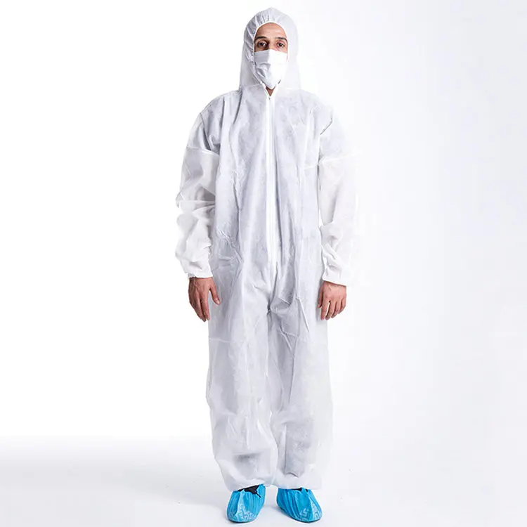 High Quality Nonwoven Workwear PP Material Safety Clothing Men Coverall Disposable