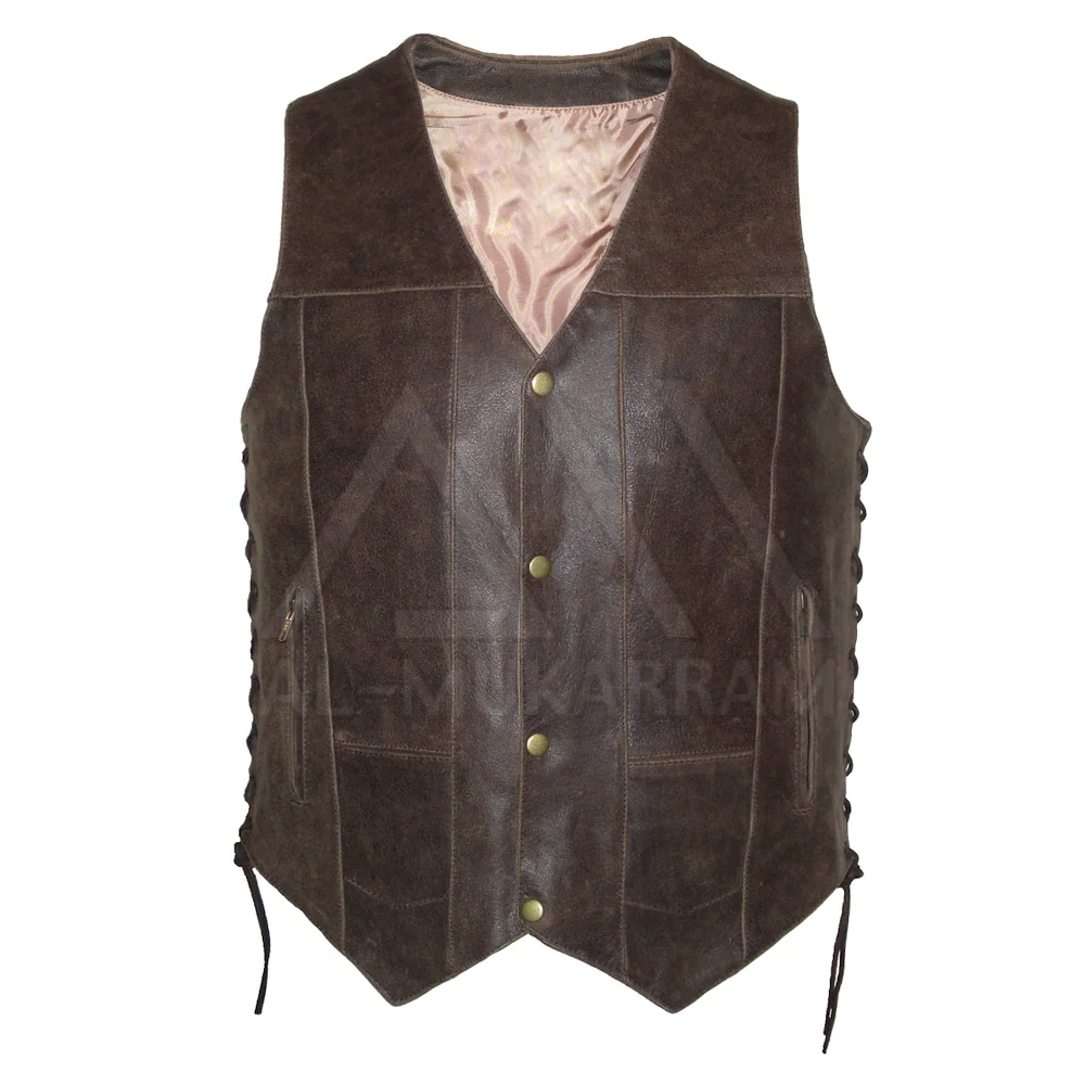 
2021 Men Leather Motorbike Vest Top Quality Different Design Motorcycle Vest For Sale 