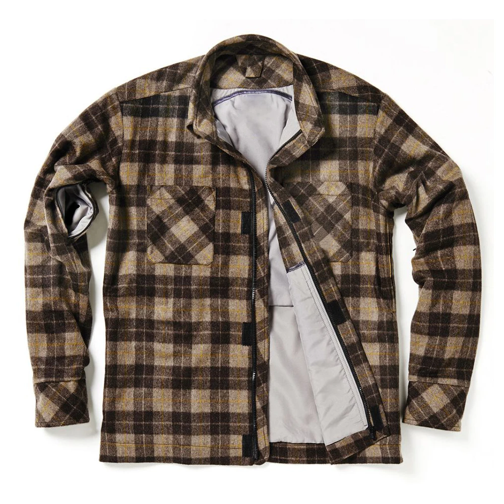 Best quality cotton yarn dyed flannel shirts with Kevlar lining, Biker flannel shirt for men, Prime Protection