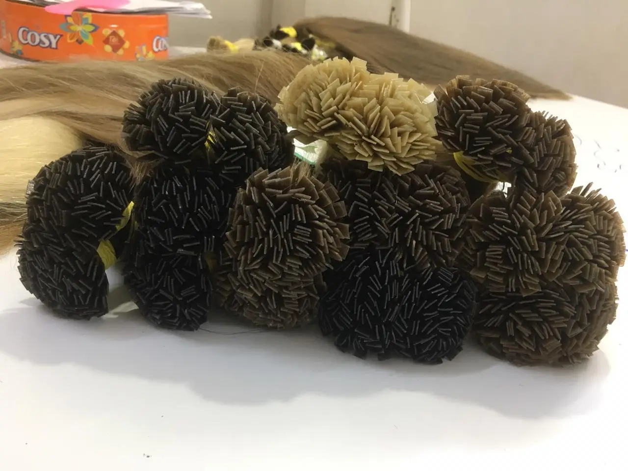 No Tangle Remy Virgin Hair Extension High Quality Keratin Bonds  Flat tip Hair from Bamboo hair Vietnam