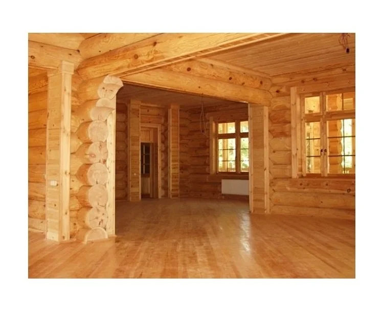 Outdoor houses construction hardwood timber wood rounded logs