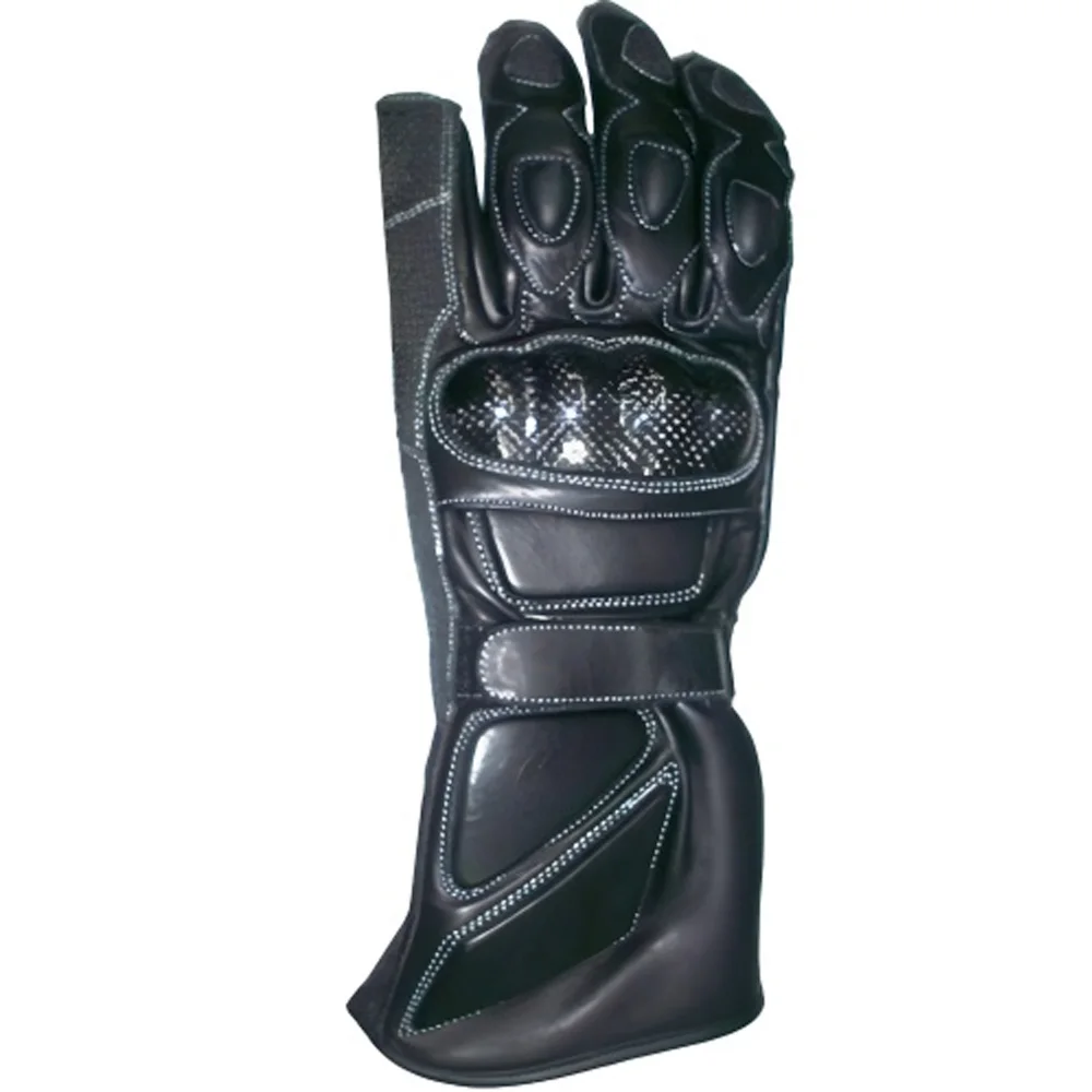 Best selling Black color Pro biker leather motorbike gloves custom logo low price USA 2022