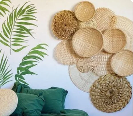
 Vietnam wholesale hot bamboo wall hanging decoration with variety of shape, size and color  