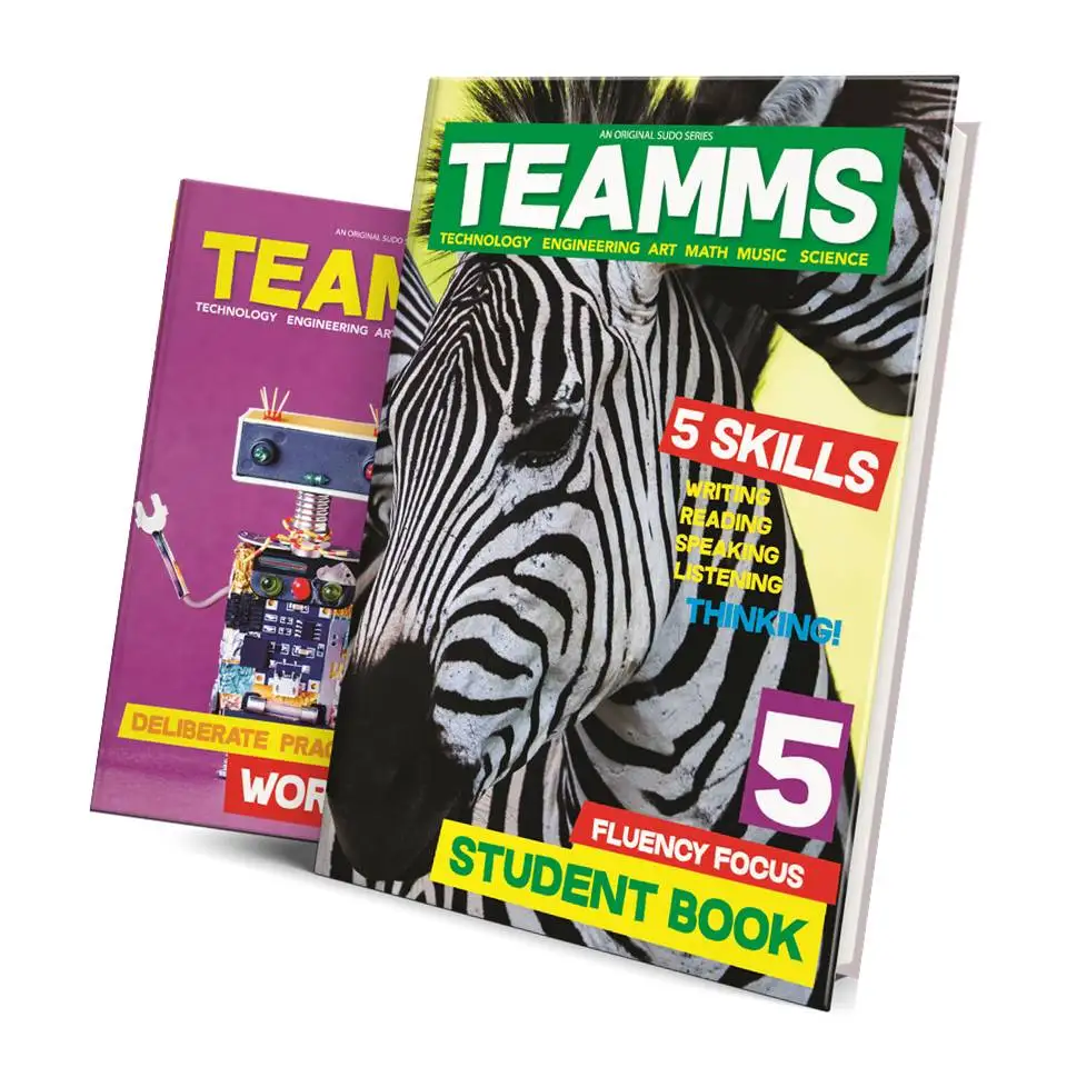 TEAMMS Level 5 (Student Book and Workbook) Children Language Learning English Books for Elementary Students