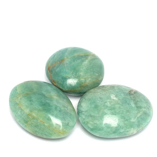 High Quality Natural Amazonite ELEGANT AGATE Palm Stone Elegant Agate Wholesale Home Decoration Meditation Healing Ball Pendulum