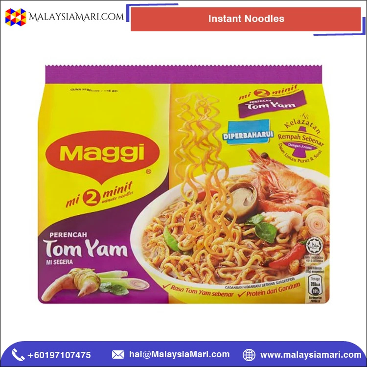 Вкусный вкус лапша быстрого приготовления жареная типа Maggi 2-мин Tom Yam 5x80