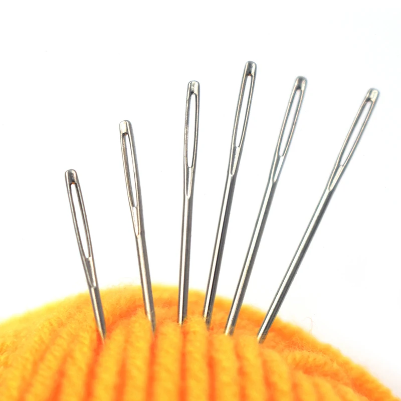 Prym Large-Eye Blunt Sewing Needles, Stainless Steel Yarn Knitting Needles, Crafting Knitting Weaving Needles