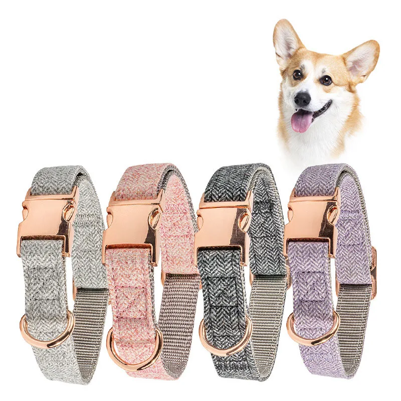 Оптом Новый Премиум мягкий Регулируемый тактический тренировочный роскошный собачий ошейник поводок с золотой пряжкой товары для домашних