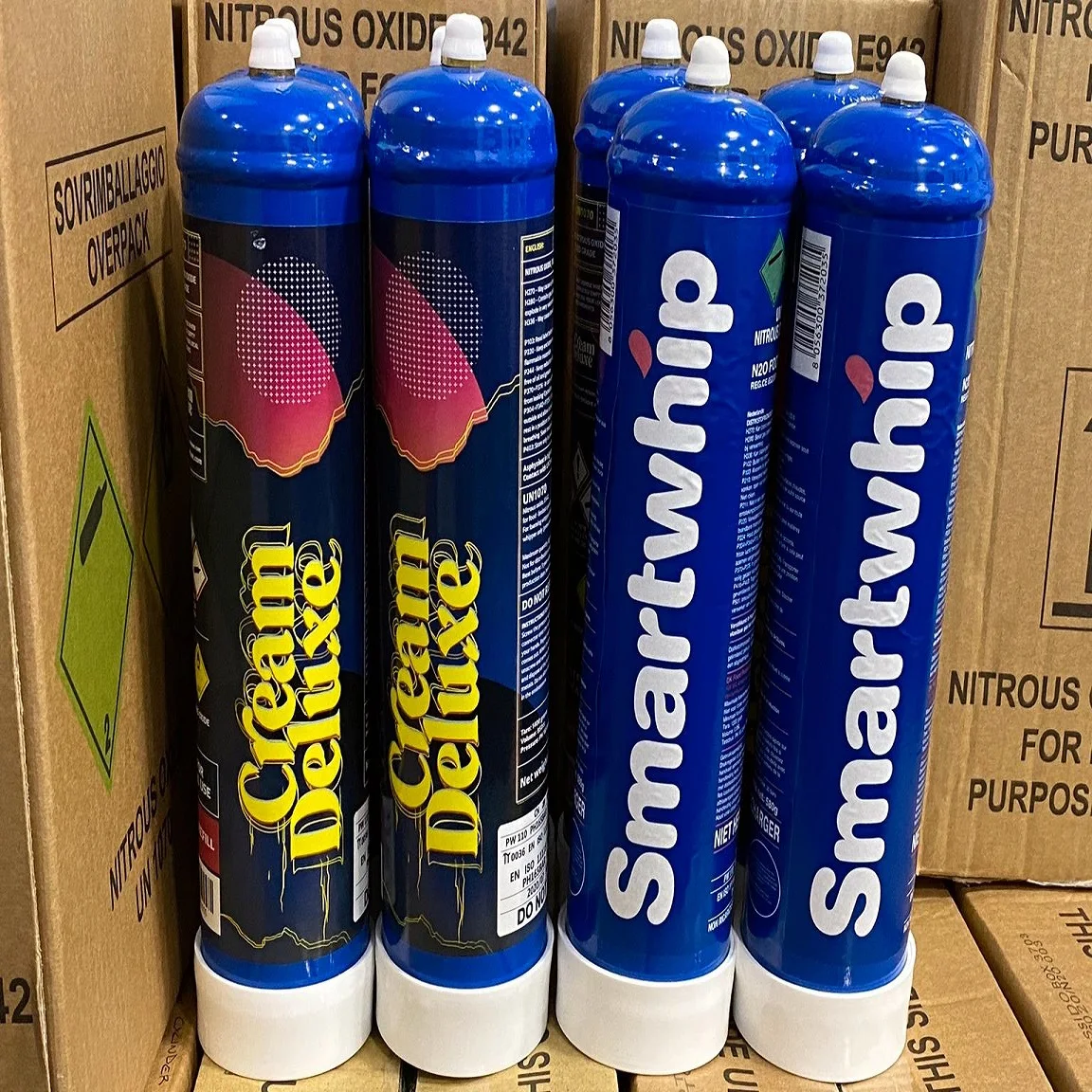 Кремовый роскошный крем зарядное устройство 580 г цилиндры Закись азота N2O Смеющийся газ NO2 N20