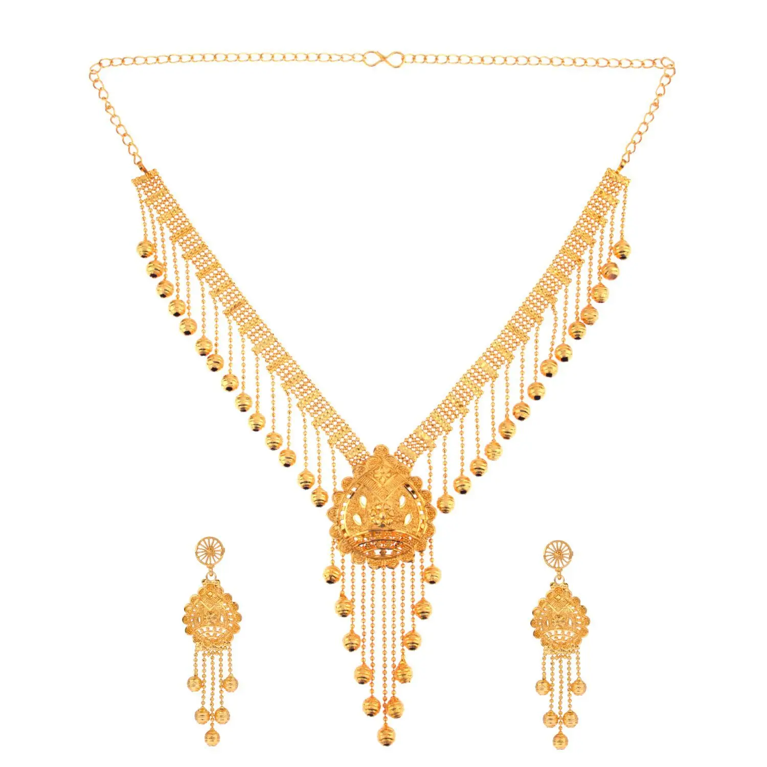 Indian Style Bollywood Fashion Gold pLATED Wedding Bridal Pendant Locket Tassel Choker Collar Necklace Earrings Jewelry Set