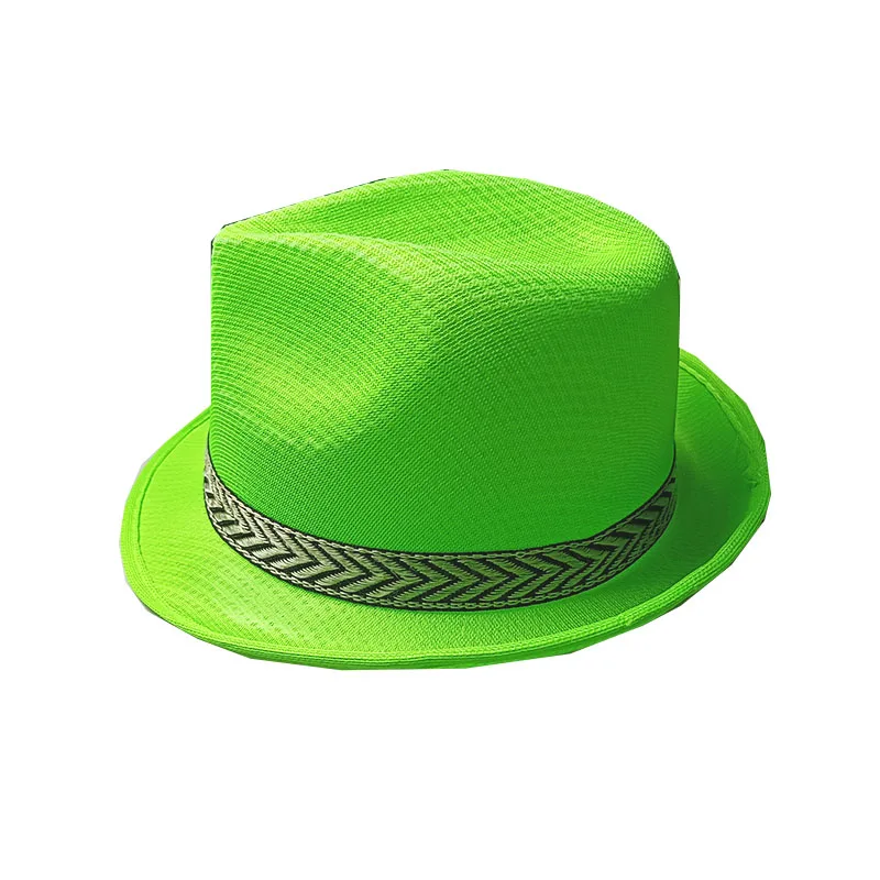 Оптовая продажа, Нетканая зеленая шляпа в Ирландском стиле для выпускного вечера на День Св. Патрика