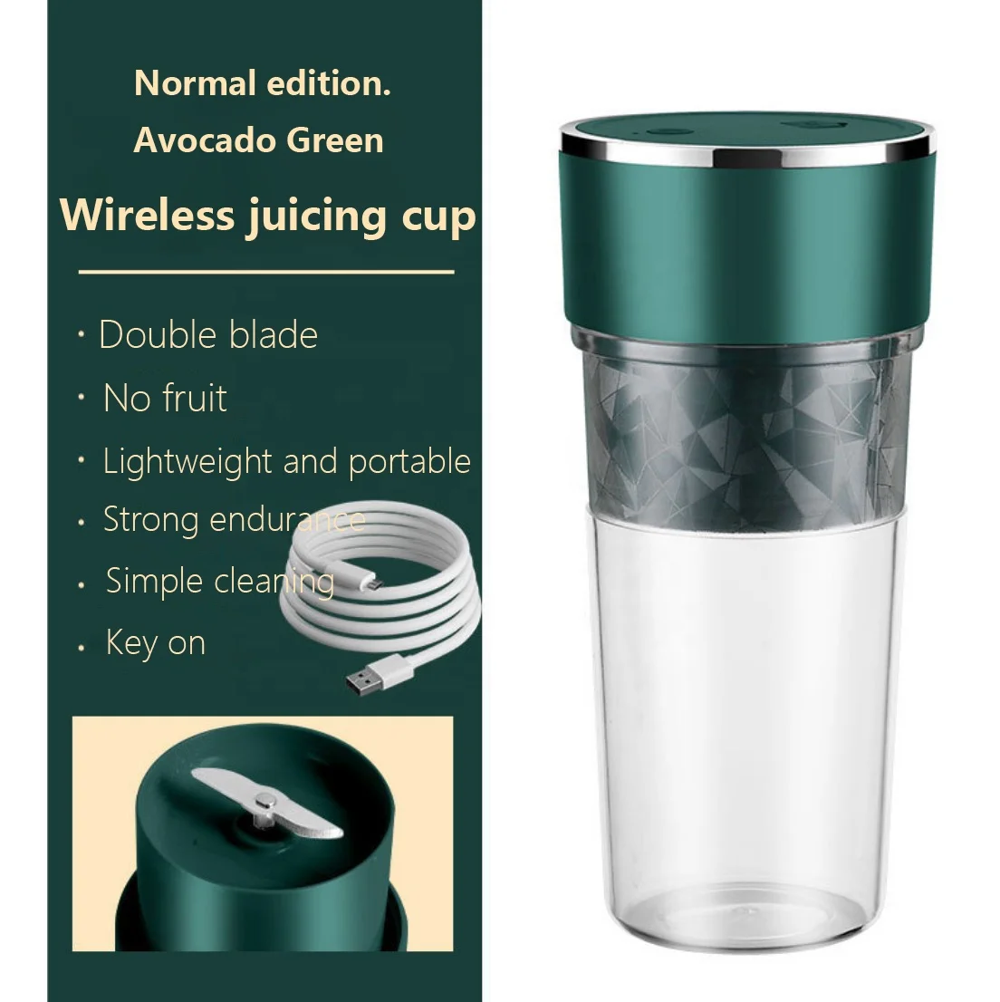 Custom usb electric personal mini juicer cup portable presse rechargeable juice cup blender