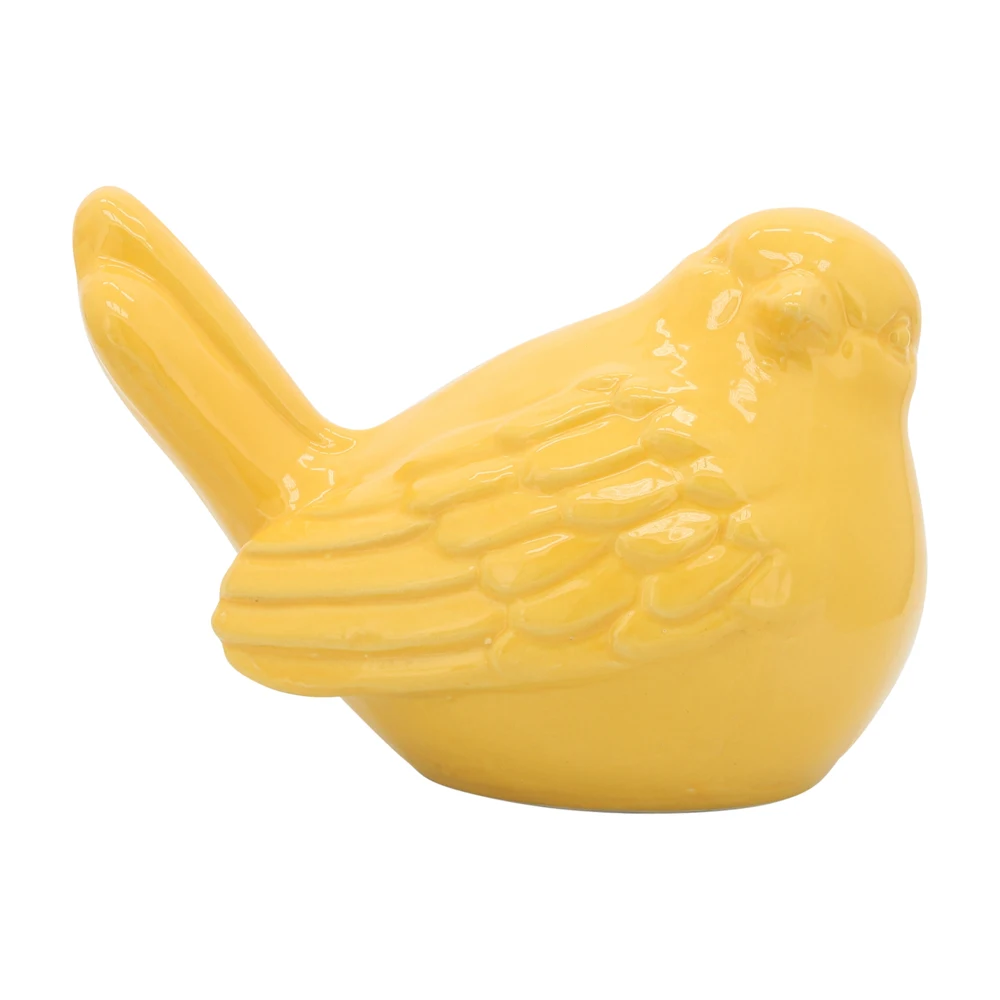 Sagebrook Home Ceramic 10 Inch Bird Figurine Yellow Color Premium Quality Product