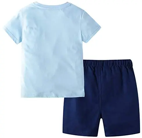 2022 Hot Selling Brand Kids Summer Clothing Set Cartoon T-Shirt + Shorts Boutique Children 2-Piece Set Boys Clothing Sets