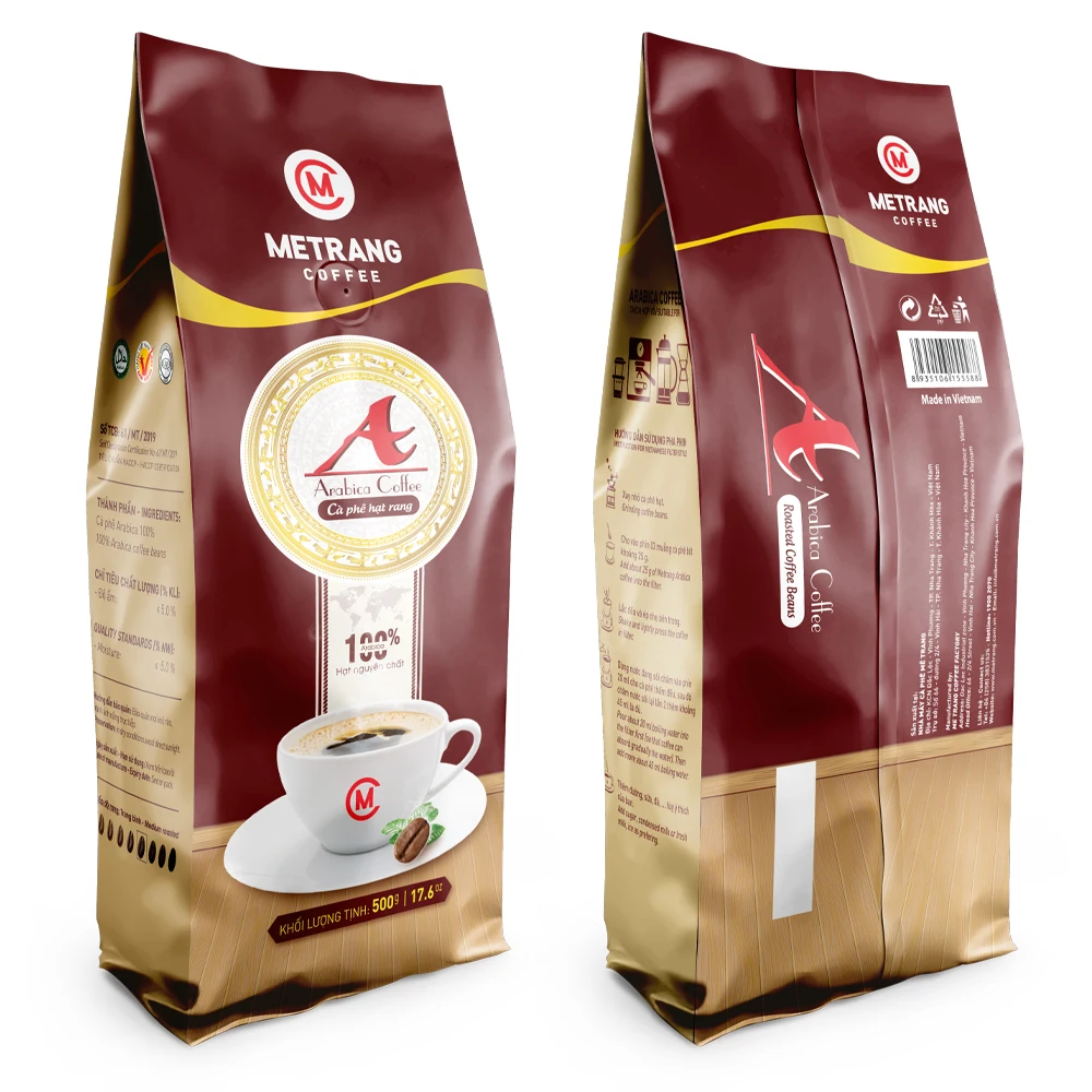 100% жареные кофейные зерна Arabica 0 5 кг в упаковке сертификация HACCP HALAL из Вьетнама