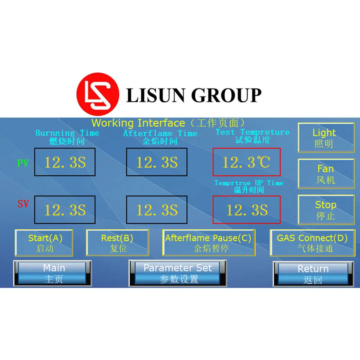 Needle Flame Test according to IEC60695-2-2 and IEC60695-11-5