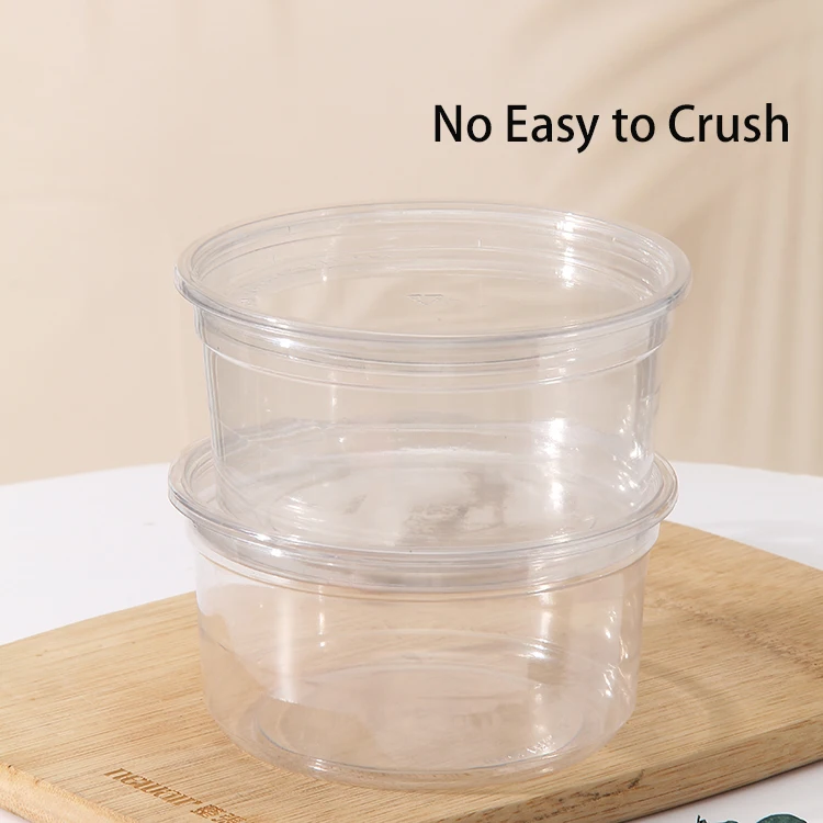 Wholesale Custom Clear Plastic Take Away 12 oz Salad Bowl Packaging PET Box For Fruit