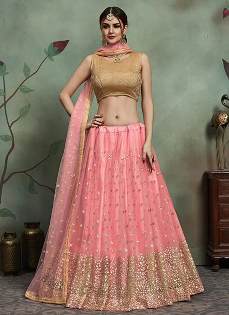 Дизайнерские праздничные вечерние платья с блестками мягкая сетка Lehenga