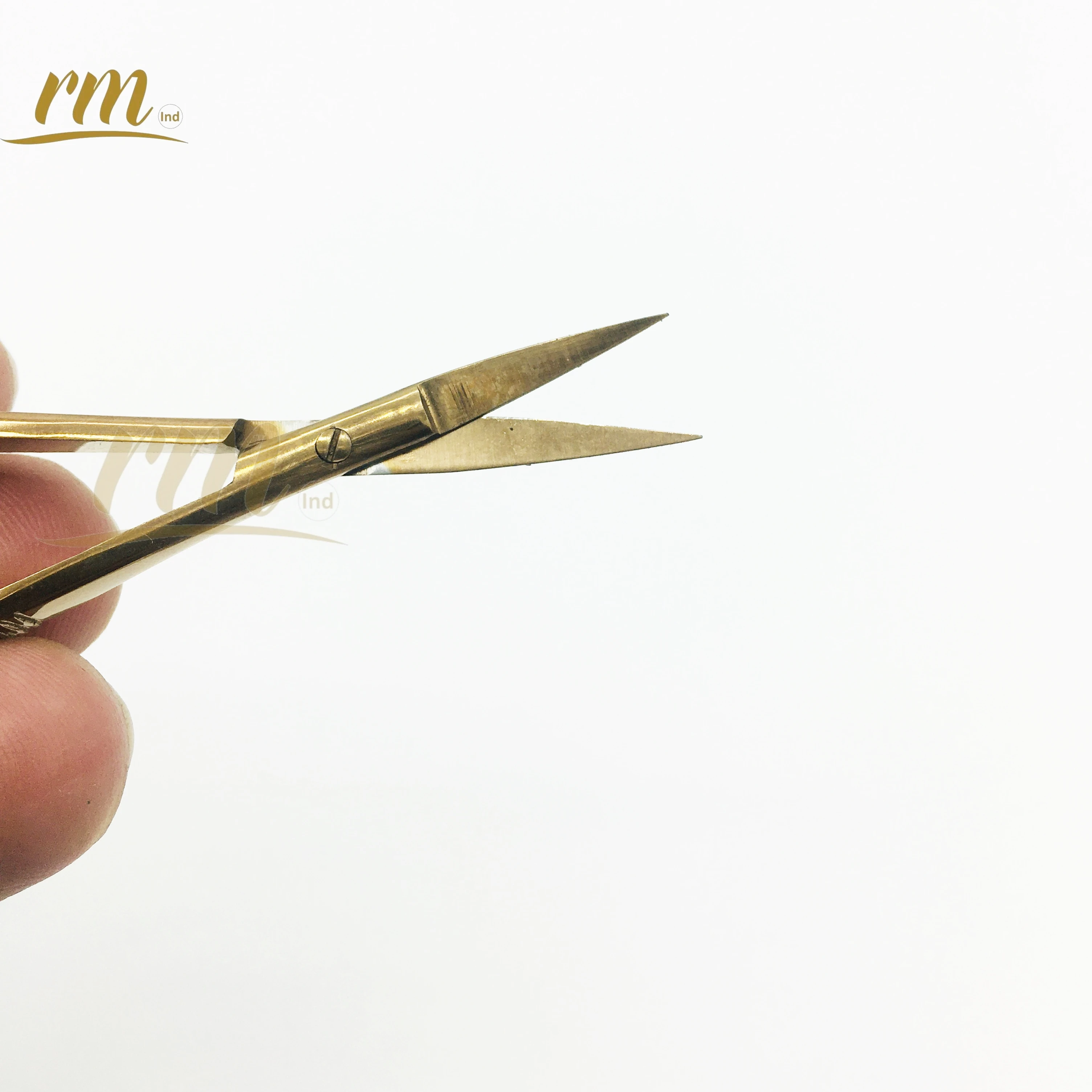 Профессиональные микро-ножницы для бровей глаз 4 5 дюйма прямые Castroviejo вышивка пружинное действие очень острый