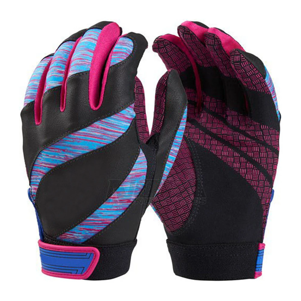 Top Quality leather durable grip batting gloves /Baseball batting equipment customized logo batting gloves