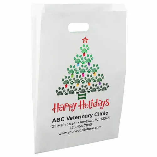 Oversized Christmas Holiday Plastic Gift Bags 56x36 with Gift Tags for Xmas Parties Giving, Party from Vietnam Factory