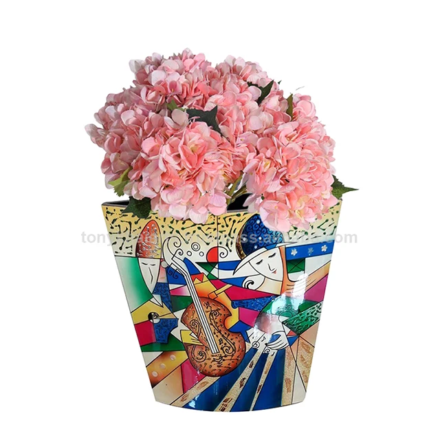 
Hand Painted Vase Wedding Flower Vase Vase Decor Flower Made in Vietnam 