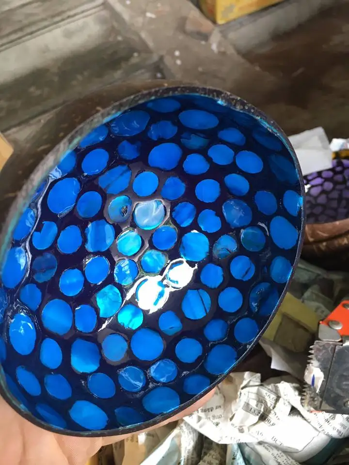 Экологичная чаша из кокосового лака/Высококачественная лакированная Кокосовая чаша, Кокосовая чаша ручной работы/декоративная цветная Кокосовая чаша