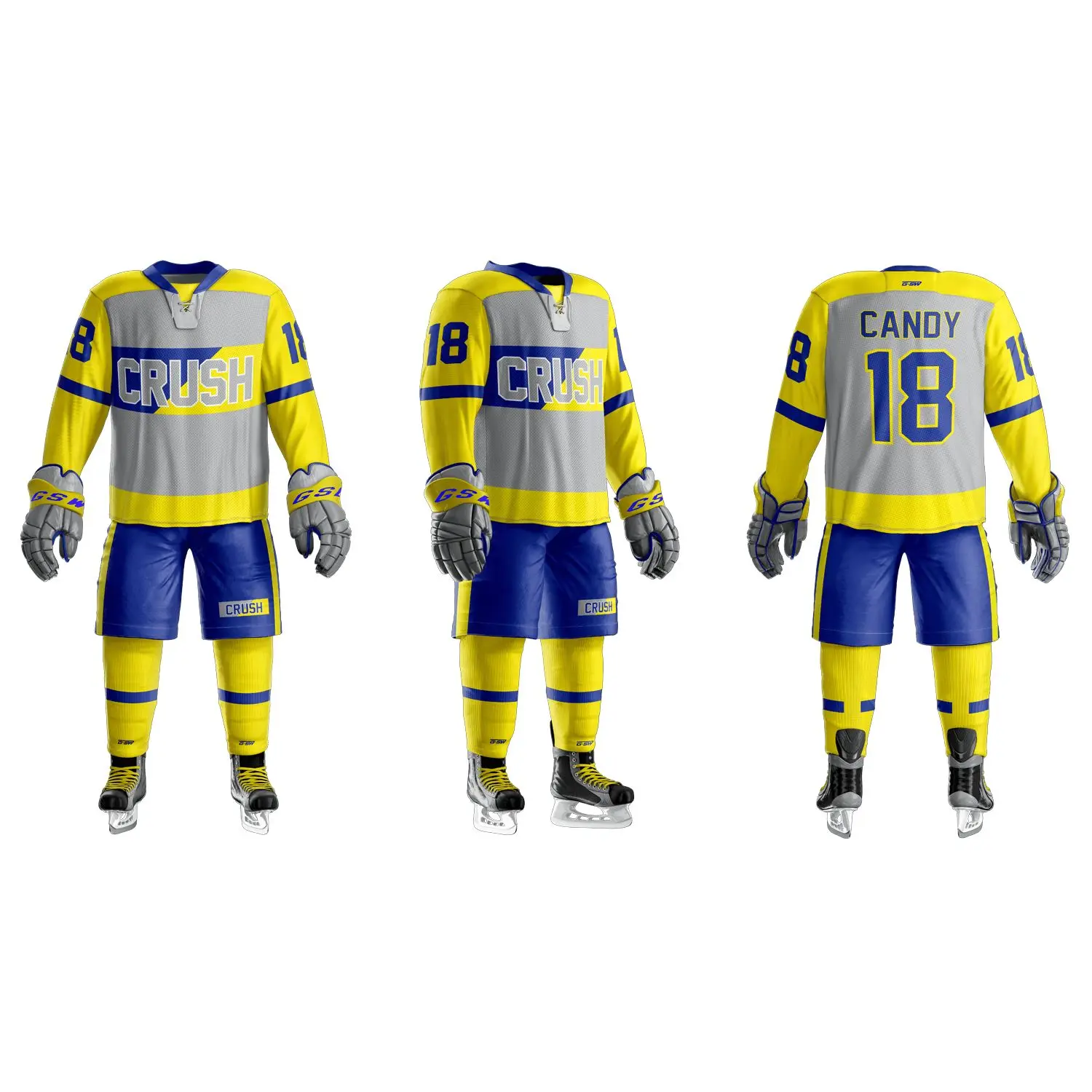 
custom ice hockey uniform jerseys accept any name and numbers. 