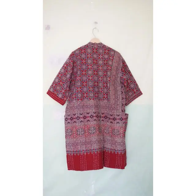 Цветочное одеяло Kantha хлопковое кимоно банный халат куртка подружки невесты пляжная одежда платье для беременных