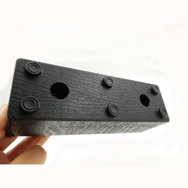 Imitate wood grain Sofa Foot Modern Black  plastic sofa leg furniture Feet Rectangular feet leg for Table