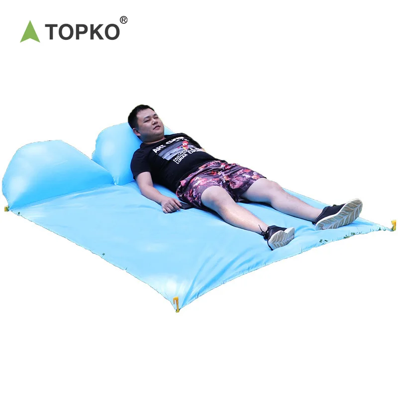 Topko Outdoor Camping Air Pad Pillow Inflatable Picnic Beach Mat for Outdoor Travel Sleeping Waterproof Inflatable Pillow