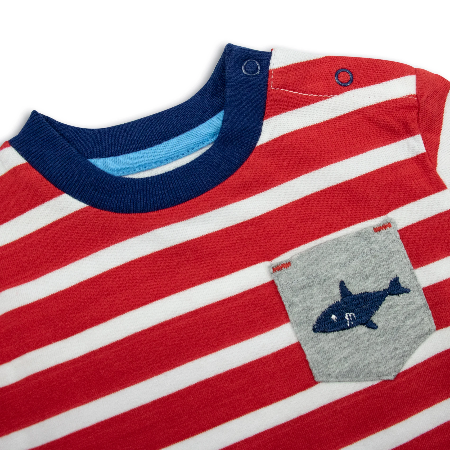 2020 New Design Baby Boy Clothes Set Toddler Custom l OEM l Shark l Print l Red Blue l Cotton l Embroidery l Animal l Walmart