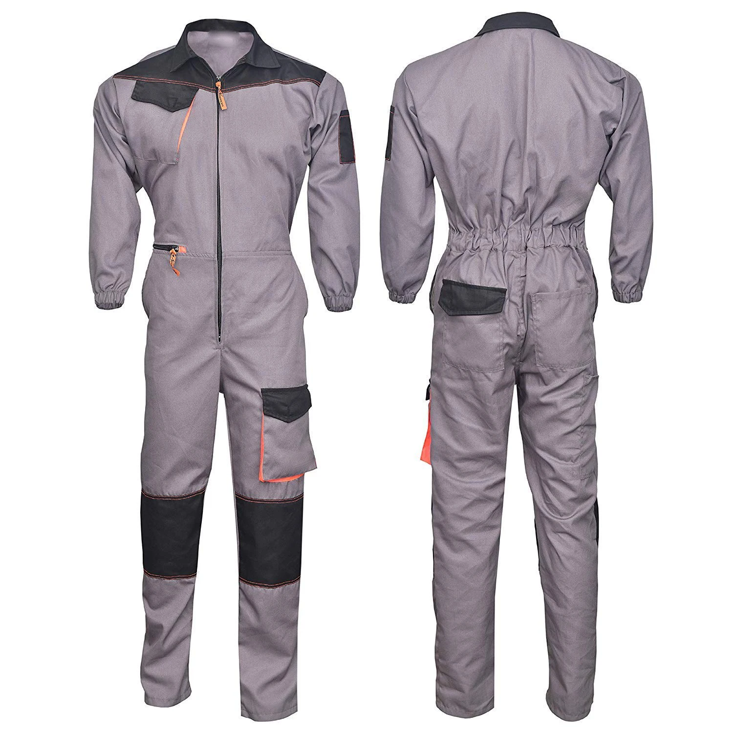customized logo high visibility reflective cotton safety workwear men working coveralls