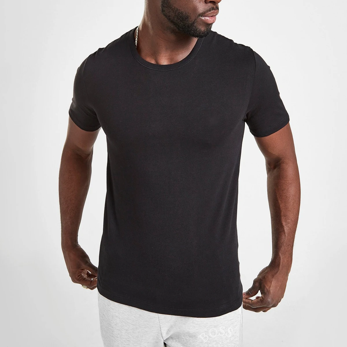 Изготовленные на заказ Оптовые продажи Скорость Лучшее качество футболка черного цвета для мужчин и детей без рисунка 100% полотняного плетения из чистого хлопка футболки