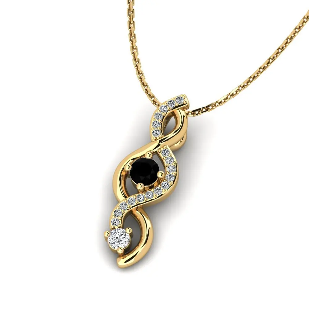 Precious Black Diamond Pendant 14k/ 10k yellow gold Heavy , Rare Black designer jewelry Pendant world wide delievry