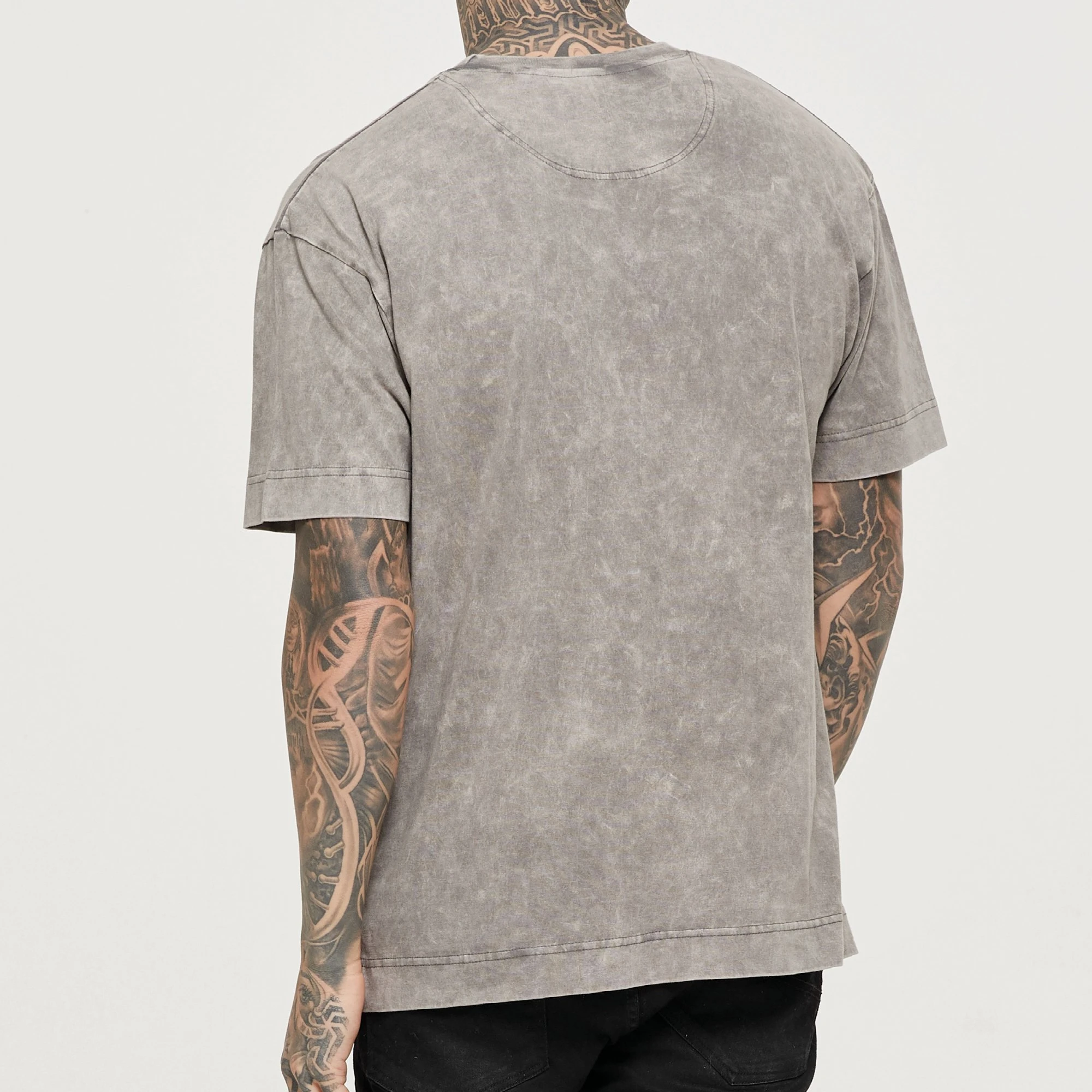 
OEM Luxury Shirt Men Baju Kaos Polos Acid Wash T-shirt 220 Gsm Cotton High Qulity Band Bulk Vintage Washed T Shirts 