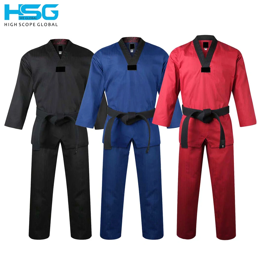 Factory Wholesale Taekwondo Uniform Custom Logo WTF ITF Approved Cotton Fabric Martial arts Dobok Unisex