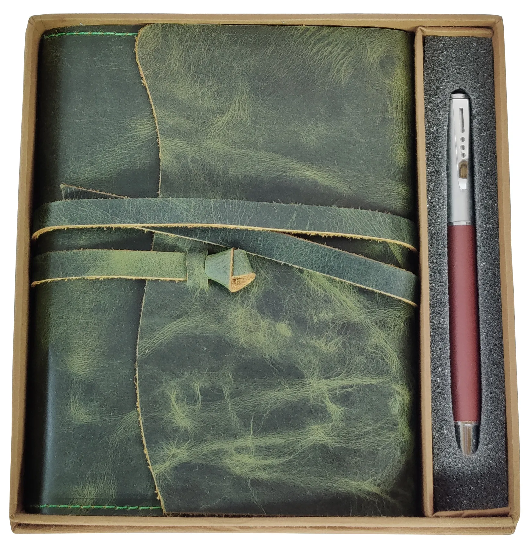 Luxury Business Custom Logo Printed Debossed Soft Black PU Leather Notebook Gift Cover Customized Organizer