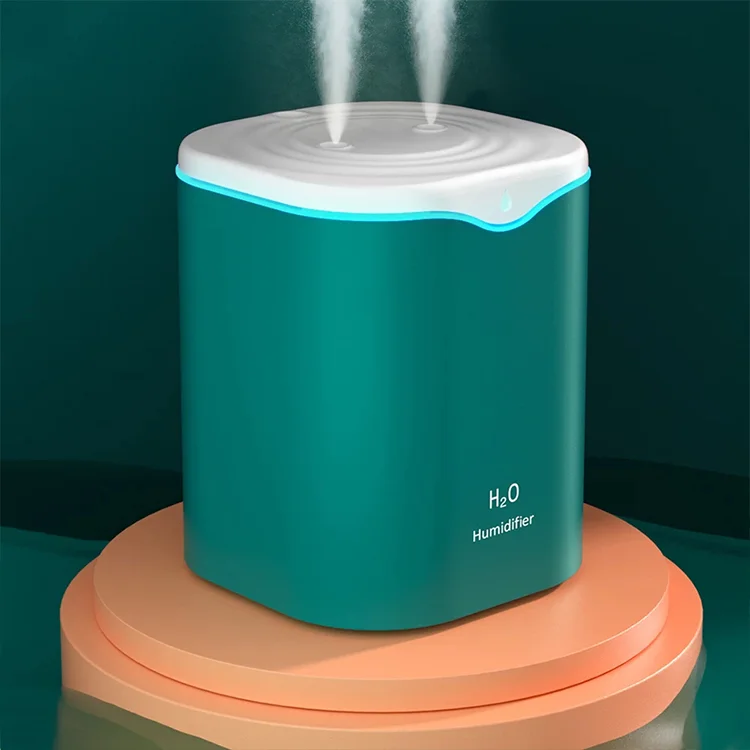 2022 Hotselling Portable LED Dazzle 2L  h2o Spray Mist humidifier Double Wet Aroma Essential Oil Diffuser Car usb air humidifier