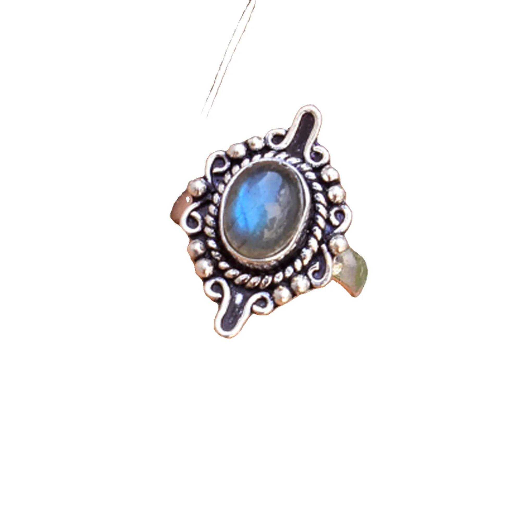 Natural Labradorite 925 Wholesale Gemstone Sterling Silver Handmade Ring Jewelry Wholesale Factory Price