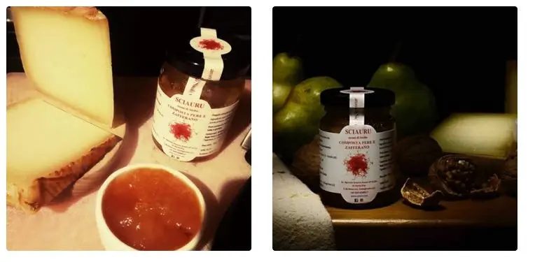 All Natural Pear and Italian Saffron Fruit Jam - Locally sourced in Italy
