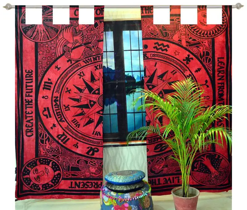 Home Decor Curtain Wall Hanging Door Window Drape Valance Cotton Handmade Multiple Color Ethnic