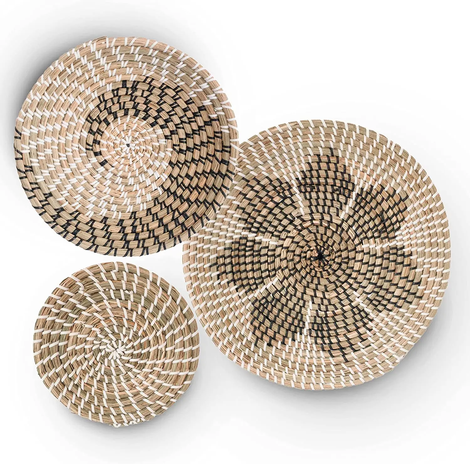 Wholesale Set of 3 Cheapest Price Seagrass Basket Wall Hanging Decor for Home Decorations Vietnam Supplier