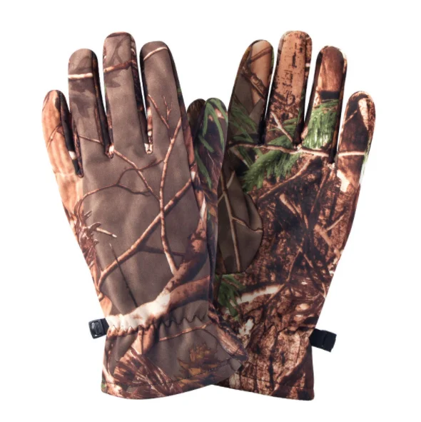 Winter Outdoor Anti-slip Fishing Shooting Camouflage Elastic Full Finger sports Hunting Gloves