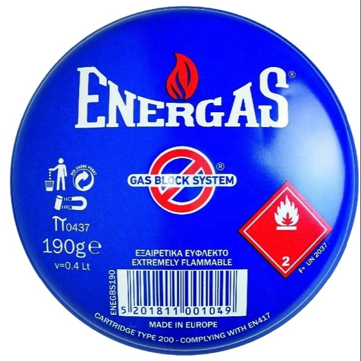 
 Безопасный газовый картридж 190 г с системой газового блока многоцелевой для использования на открытом воздухе  