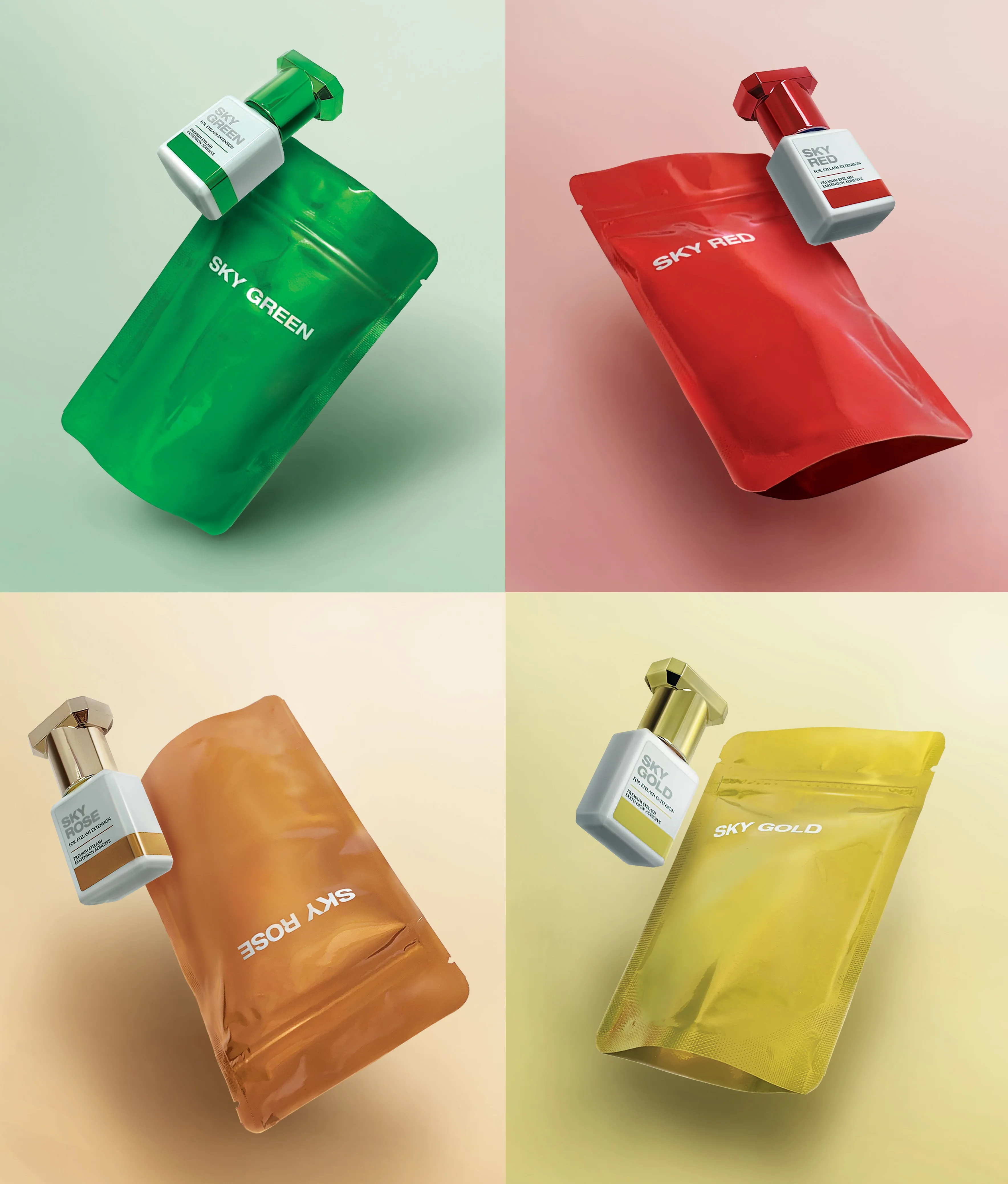 The Best Black Sky Glue Gold for Eyelash Extension for False Eyelashes Private Label Adhesive