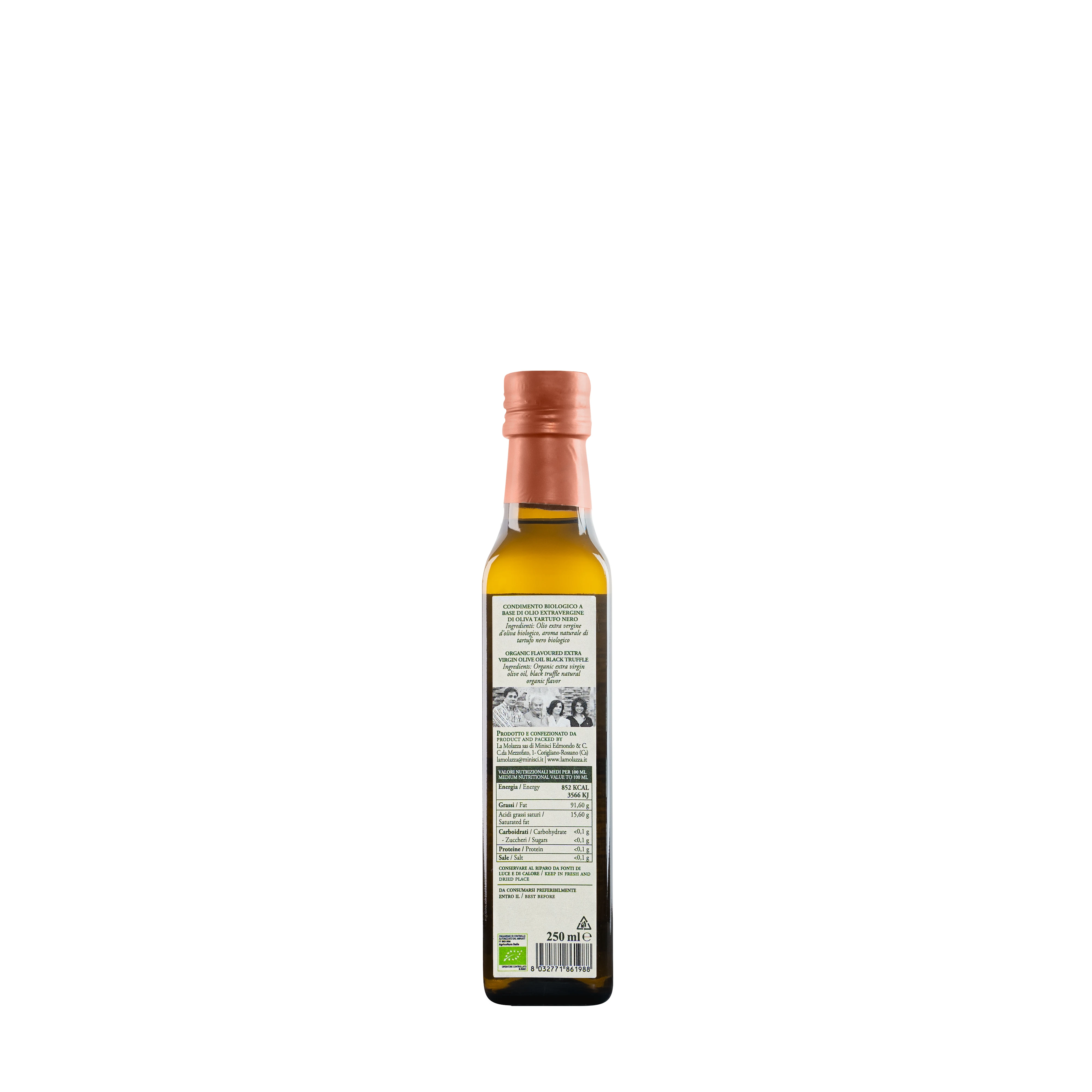  100% итальянская органическое оливковое масло Экстра вирджин 0.25L со вкусовыми добавками с натуральным черным трюфели пищевых и здоровый