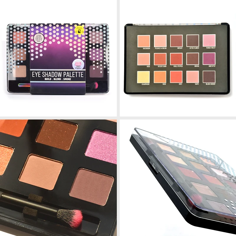 Eyeshadow Supplier Vegan And Cruelty free With Brushes 15 Colors Pigment Nude Matte Mica Shimmer Eye Makeup Eyeshadow Palette