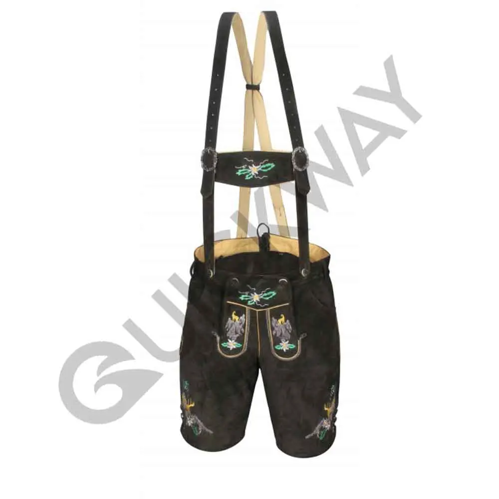 Men Short Length Bavarian Lederhosen Shorts Bavarian Suit